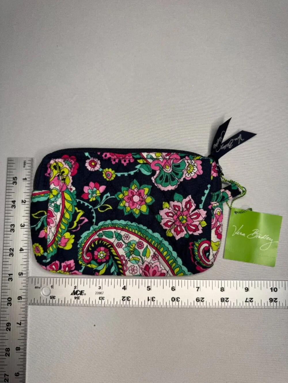 Vera Bradley Small Cosmetic Bag Petal Paisley NWT Retired Navy Floral